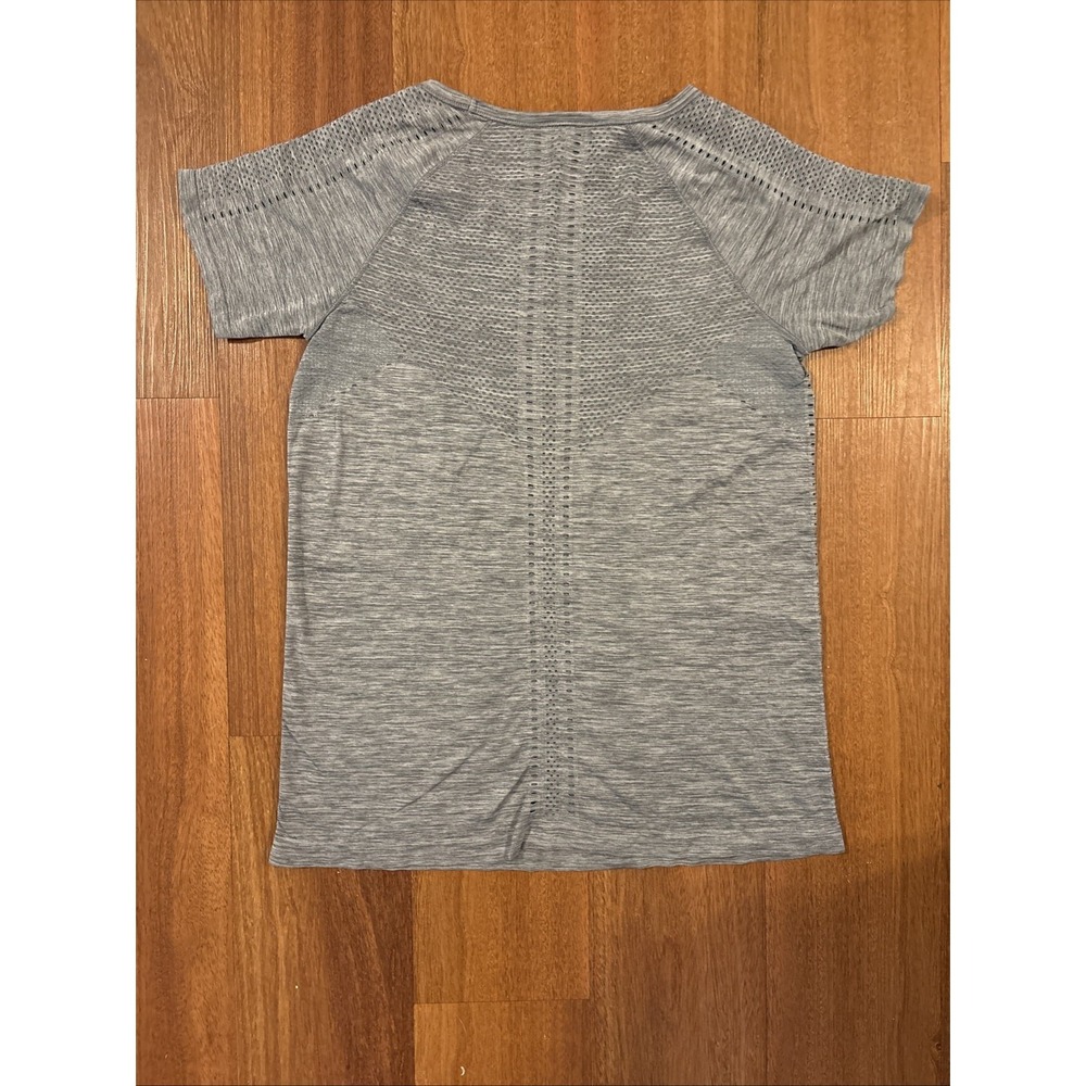 Athleta Foothill Seamless Tee T-Shirt Nylon Gray Womens Medium M - Picture 6 of 7